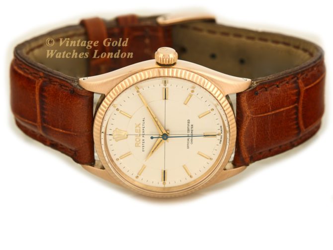 Rolex Oyster Perpetual Cal.1030 18ct Pink Gold 1955 (28)