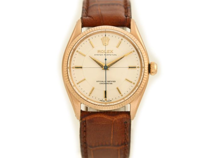 Rolex Oyster Perpetual Cal.1030 18ct Pink Gold 1955 (9)