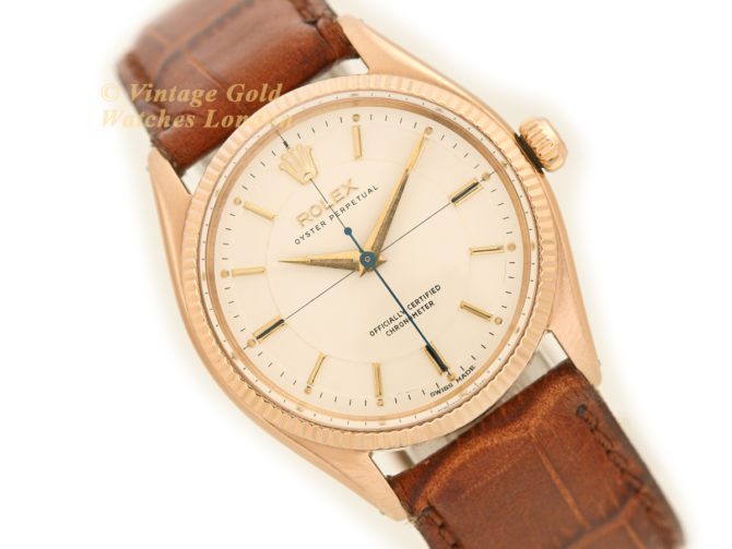 Rolex Oyster Perpetual Cal.1030 18ct Pink Gold 1955 (16)