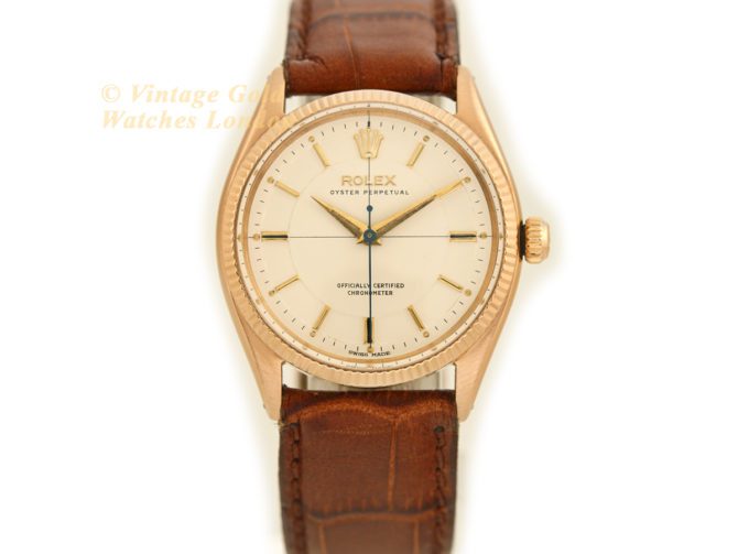 Rolex Oyster Perpetual Cal.1030 18ct Pink Gold 1955 (22)