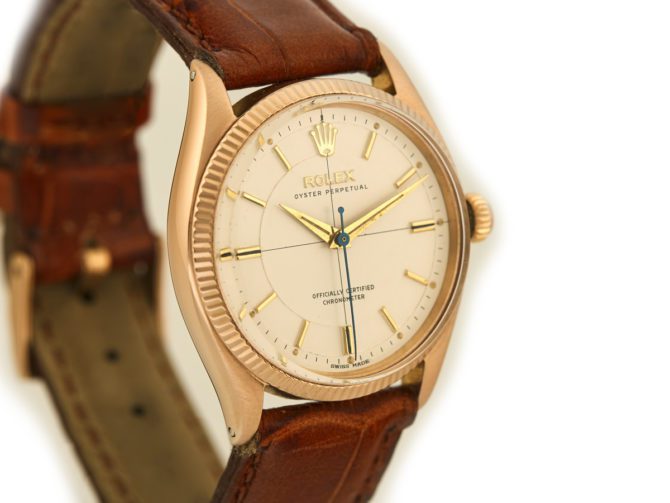 Rolex Oyster Perpetual Cal.1030 18ct Pink Gold 1955 (13)
