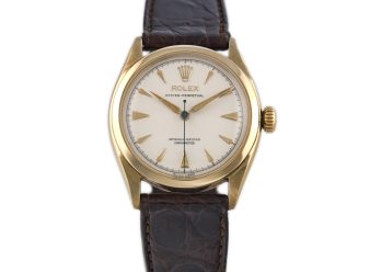 Rolex Oyster Perpetual Bubbleback 14ct Model Ref. 6084 1952