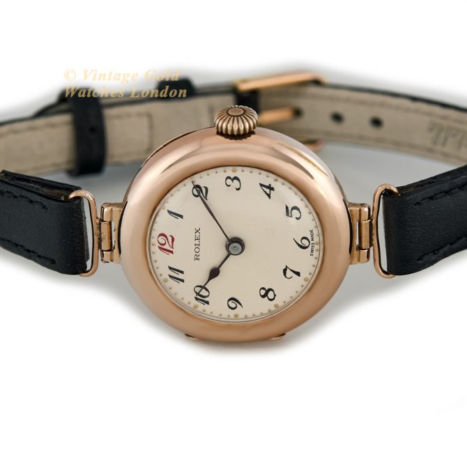 Ladies Rolex 9ct Pink Gold 1915 (42)