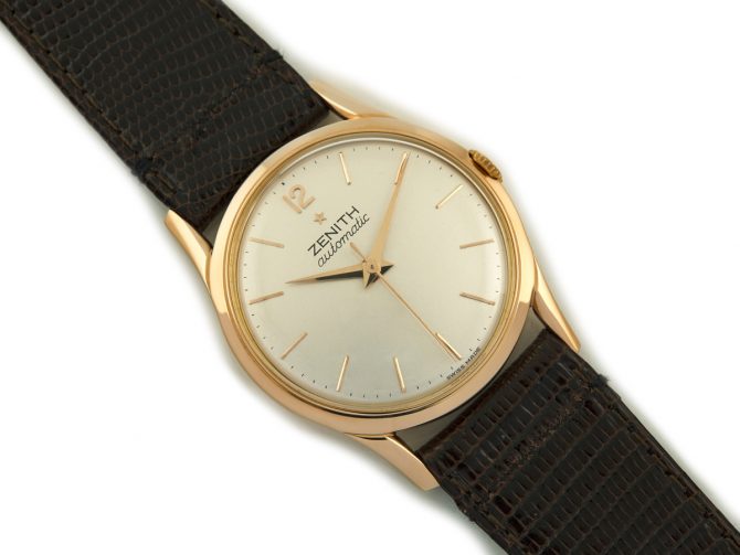 Zenith Bumper Automatic Cal.133.8 18ct Pink Gold c1960 (1)