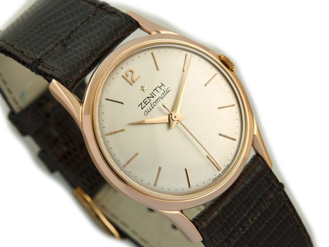 Zenith Bumper Automatic Cal.133.8 18ct Pink Gold c1960 (2)