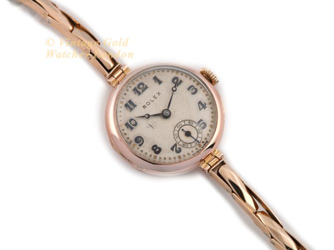 Ladies Rolex Cal.10½ Hunter 9ct Pink Gold 1928 (15)