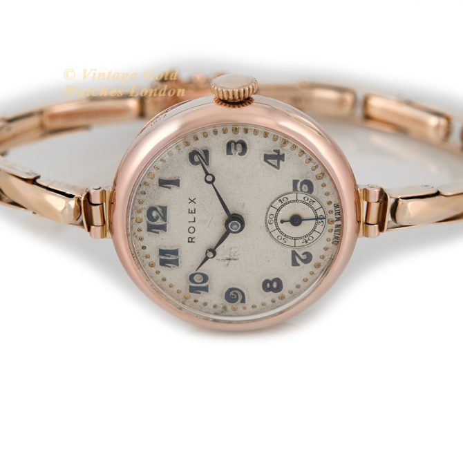 Ladies Rolex Cal.10½ Hunter 9ct Pink Gold 1928 (25)