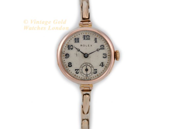 Ladies Rolex Cal.10½ Hunter 9ct Pink Gold 1928 (7)