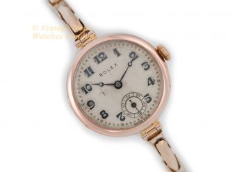 Ladies Rolex Cal.10½ Hunter 9ct Pink Gold 1928 - hover