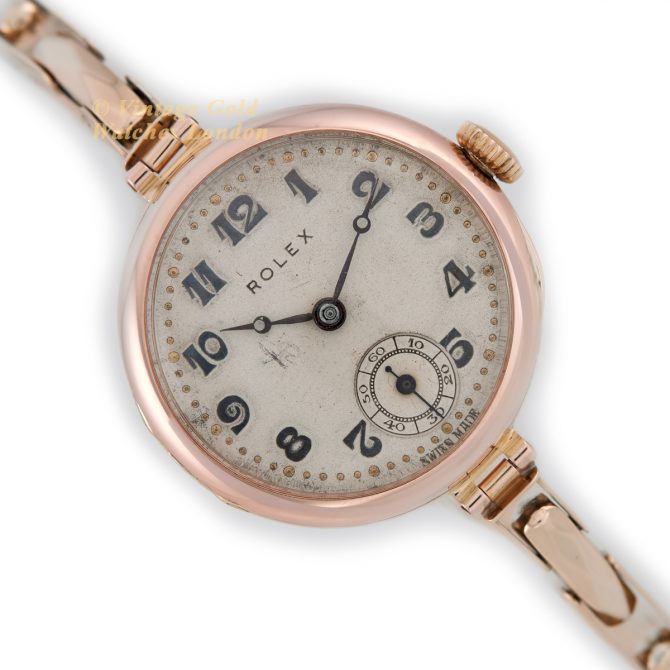 Ladies Rolex Cal.10½ Hunter 9ct Pink Gold 1928 (27)