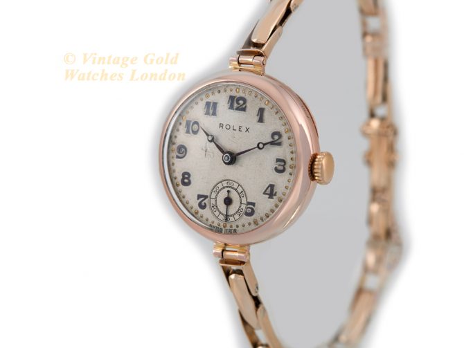 Ladies Rolex Cal.10½ Hunter 9ct Pink Gold 1928 (9)