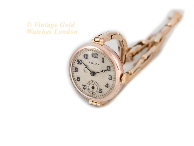 Ladies Rolex Cal.10½ Hunter 9ct Pink Gold 1928 (11)