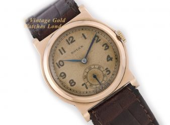 Rare Rolex Model Ref.2467 9ct Pink Gold 1938 - hover