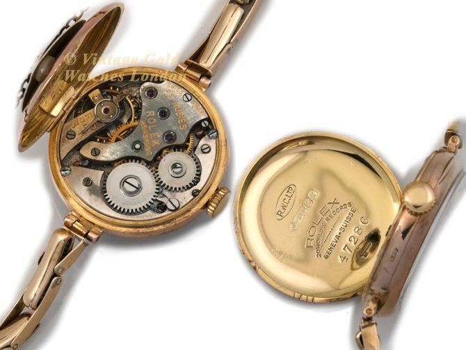 Ladies Rolex Cal.10½ Hunter 9ct Pink Gold 1928 (23)