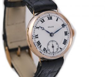 Rolex Rolco Officers Watch 9ct Pink Gold 1926