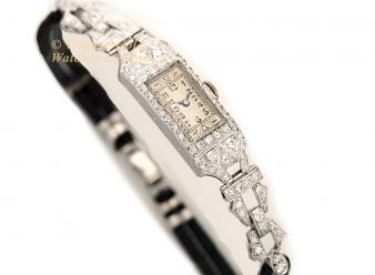 NN1210 1920’s Platinum & Diamond Ladies Watch 2 WM