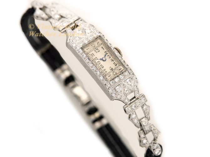 Ladies Chaumet et Cie Platinum & Diamonds Cocktail Watch Cal.557 c1920 (2)