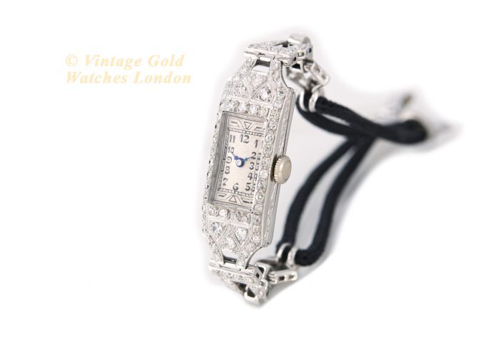 Ladies Chaumet et Cie Platinum & Diamonds Cocktail Watch Cal.557 c1920 (6)