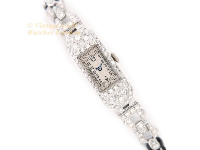 Ladies Chaumet et Cie Platinum & Diamonds Cocktail Watch Cal.557 c1920 (1)