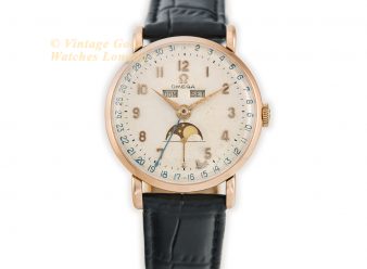 Omega Cosmic Triple Date Moonphase Cal.27 DL PC 18ct Pink Gold 1946