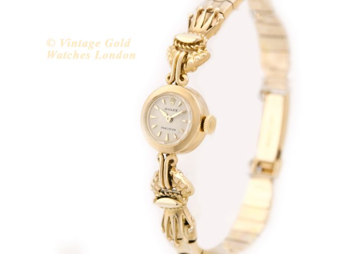 Ladies Rolex Precision Cal.250 18ct c1961 on 18ct Bracelet (5)