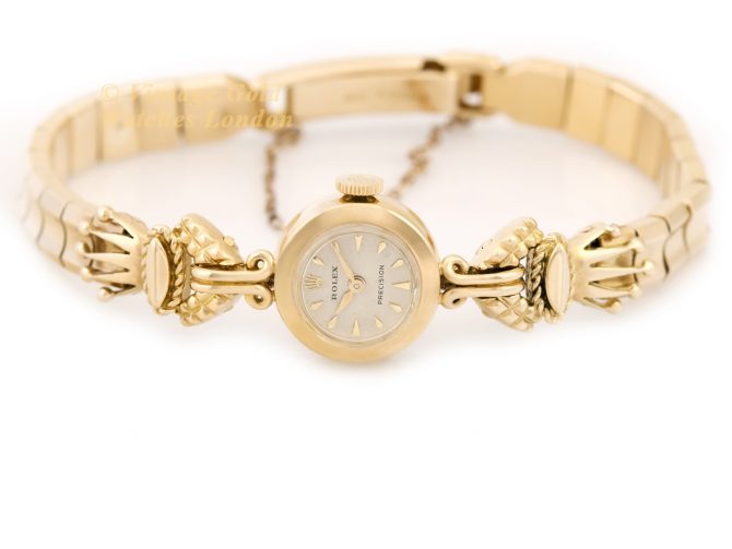 Ladies Rolex Precision Cal.250 18ct c1961 on 18ct Bracelet (7)