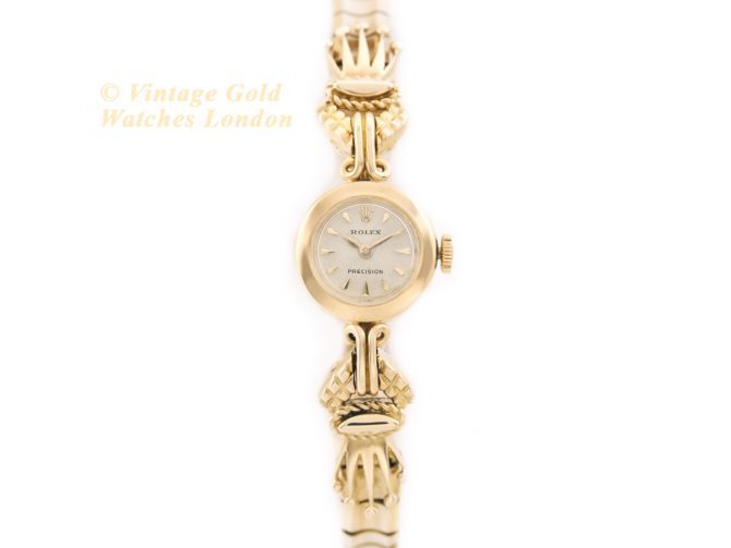 Ladies Rolex Precision Cal.250 18ct c1961 on 18ct Bracelet (4)