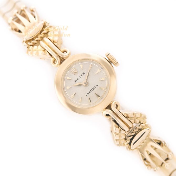 Ladies Rolex Precision Cal.250 18ct c1961 on 18ct Bracelet (14)