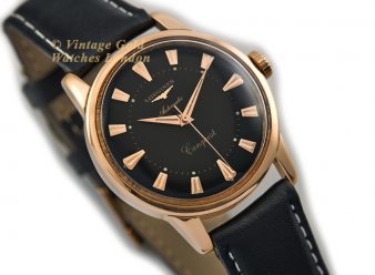Longines Conquest Cal.19AS 18ct Pink Gold 1956 - hover