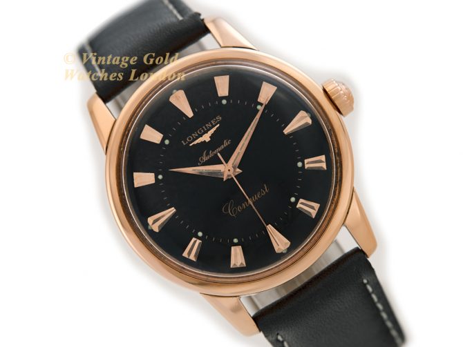 Longines Conquest Cal.19AS 18ct Pink Gold 1956 (1)