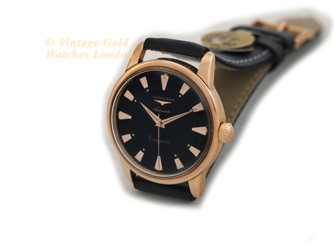 Longines Conquest Cal.19AS 18ct Pink Gold 1956 (6)