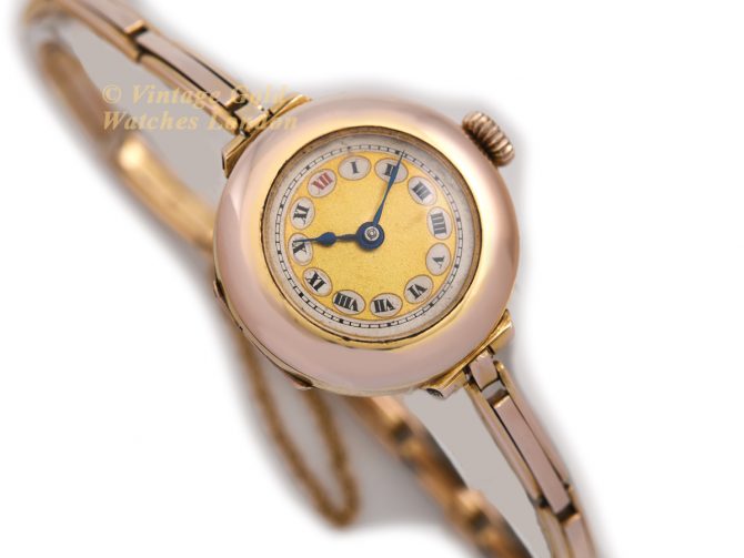 Ladies Cocktail Watch 9ct Pink Gold 1918 (2)