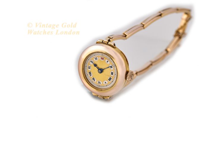 Ladies Cocktail Watch 9ct Pink Gold 1918 (6)