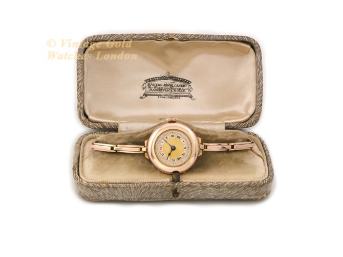 Ladies Cocktail Watch 9ct Pink Gold 1918 (13)