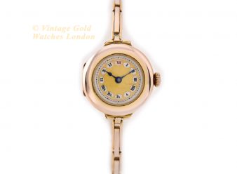 Ladies Cocktail Watch 9ct Pink Gold 1918