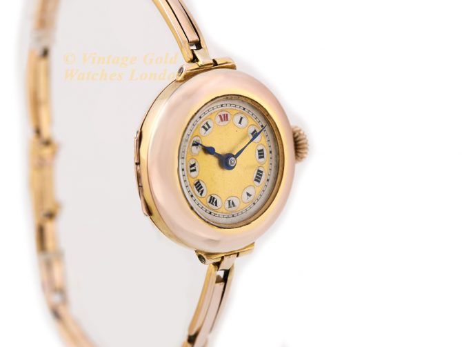 Ladies Cocktail Watch 9ct Pink Gold 1918 (3)