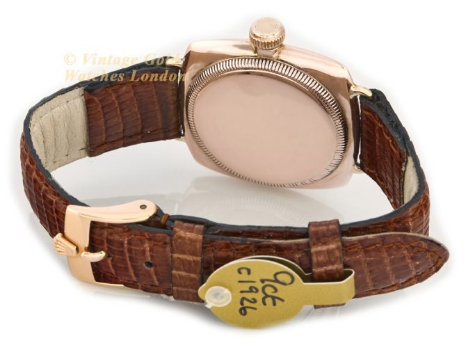 Rolex Oyster Cushion 9ct Pink Gold 1926 1st Edition (11)