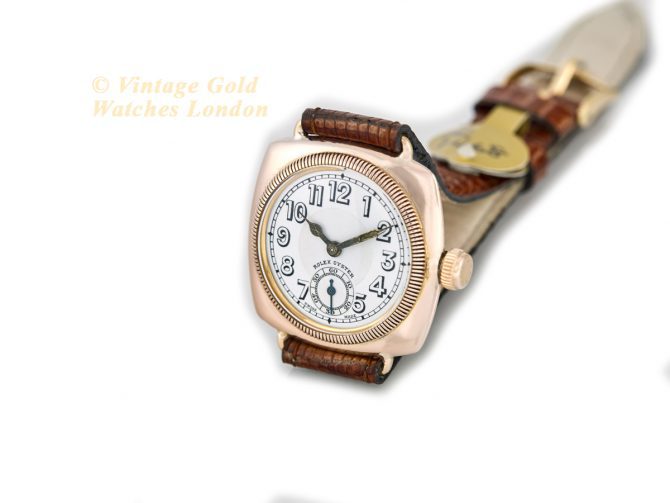 Rolex Oyster Cushion 9ct Pink Gold 1926 1st Edition (6)
