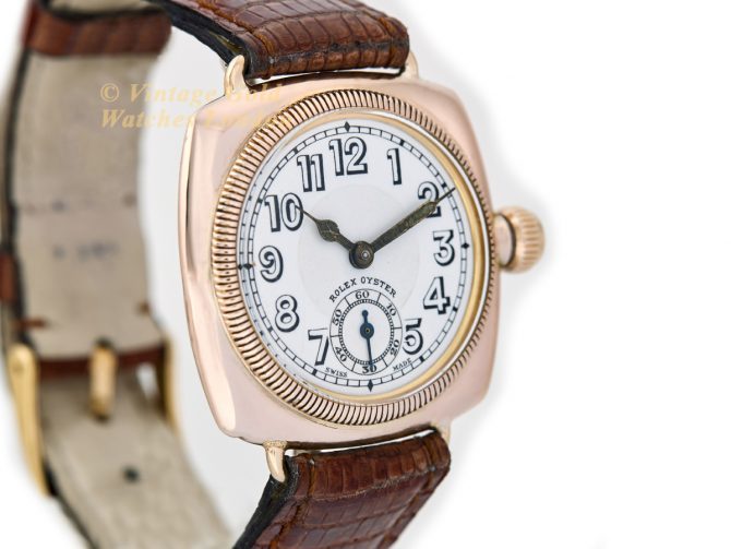 Rolex Oyster Cushion 9ct Pink Gold 1926 1st Edition (3)