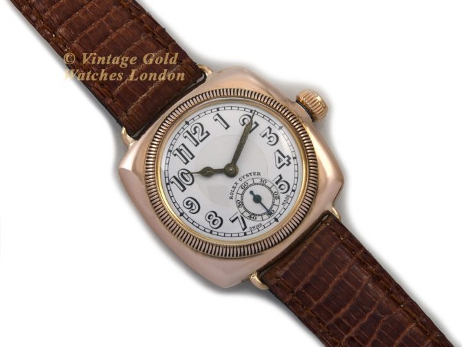 Rolex Oyster Cushion 9ct Pink Gold 1926 1st Edition (8)