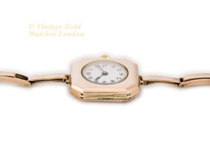 Ladies Rolex 9ct Pink Gold 1916 (10)