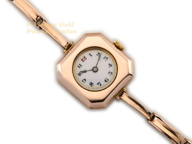 Ladies Rolex 9ct Pink Gold 1916 (8)