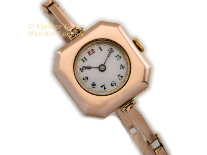 Ladies Rolex 9ct Pink Gold 1916 (2)