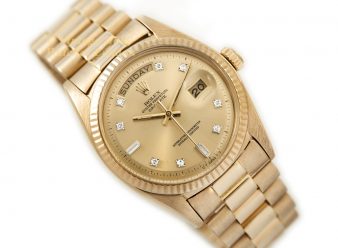 Rolex Oyster Perpetual Day-Date 18ct 1972 Original Rolex Factory Diamond Dial - hover