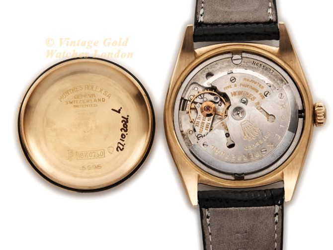 Rolex Oyster Perpetual Datejust Model Ref.6605 18ct 1954 (13)