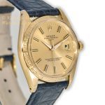 Rolex Oyster Perpetual Date 1503 Engine Turned Bezel 18ct 1959 mobile navigation (3)