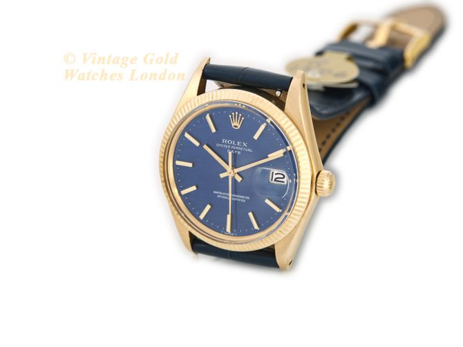 Rolex Oyster Perpetual 1503 18ct 1971 Blue Mosaic (6)