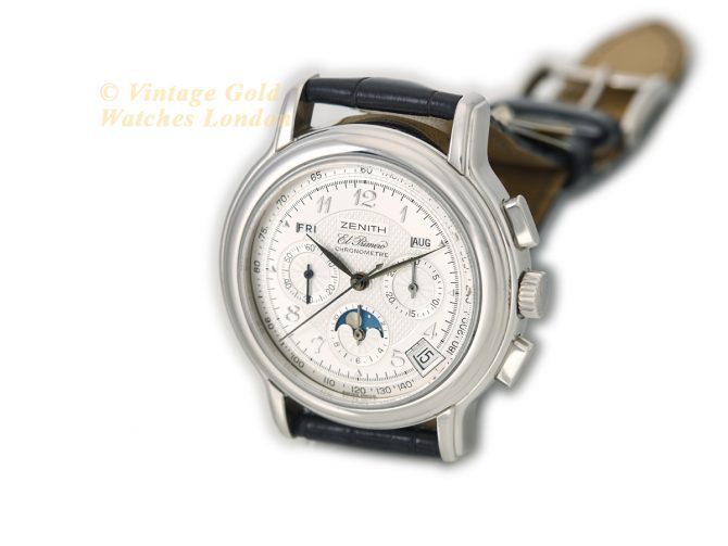 Zenith El Primero Triple Calendar Moonphase Platinum 2002 (6)