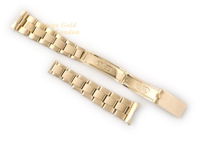 Rolex Rivet Bracelet 18ct Yellow Gold 1957 19mm (1)