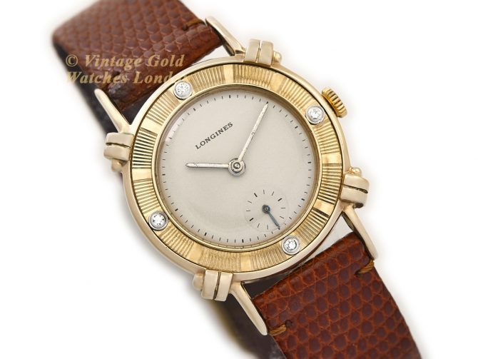 Ladies Longines Cal.22L 14ct 1953 Diamond Stud Bezel (2)